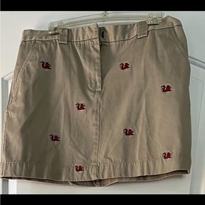 South Carolina Gamecocks campus Chinos mini skirt size 12 khaki cotton